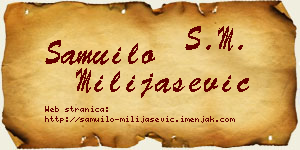 Samuilo Milijašević vizit kartica